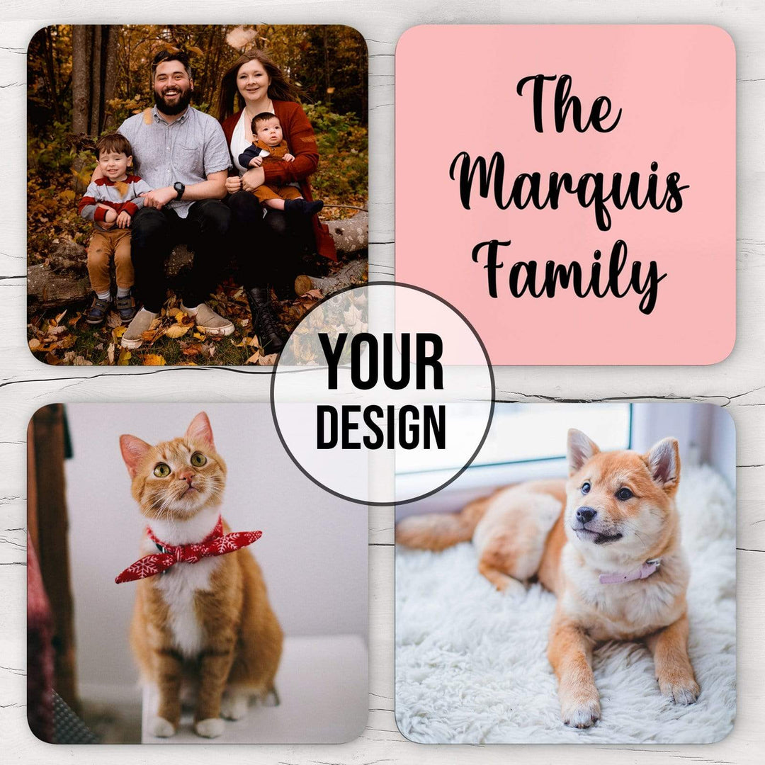 Your Design Set Of 4 Photo Coasters