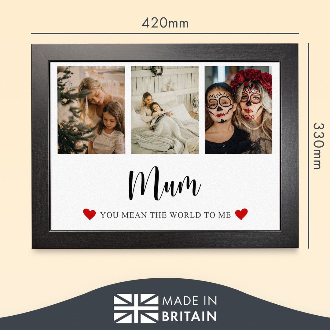 Mum You Mean The World - Photo Lap Tray Gift For Mum