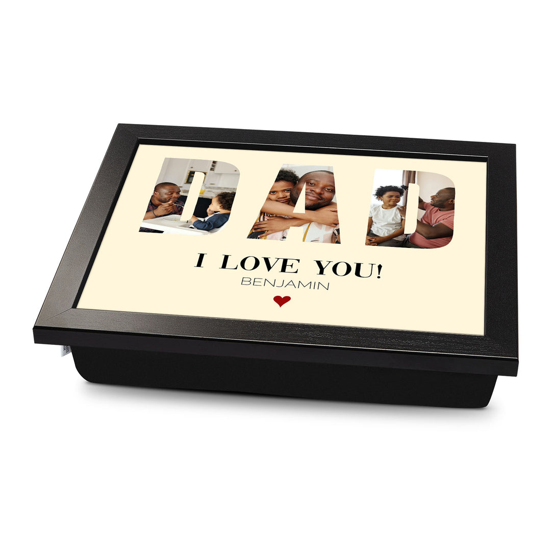 "DAD" Photo Collage - Lap Tray Gift For Dad