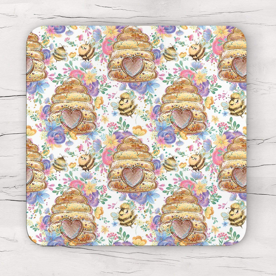 Buzzy Bees Honeycombs Coaster & Placemat Set