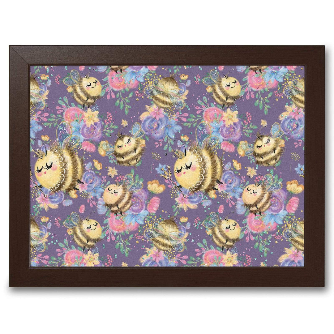 Buzzy Bees On Flowers -  Lap Tray With Cushion
