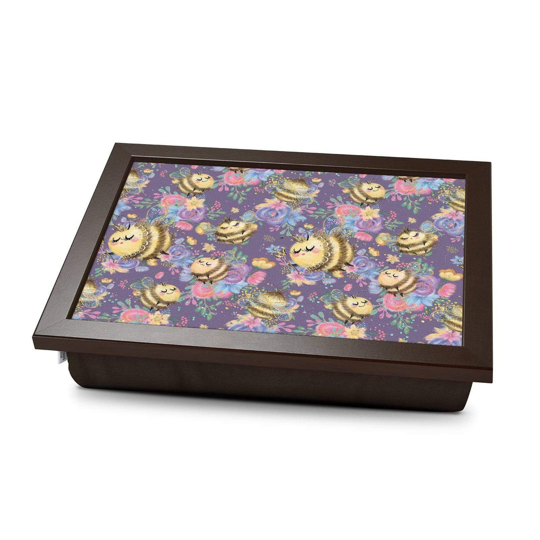 Buzzy Bees On Flowers -  Lap Tray With Cushion