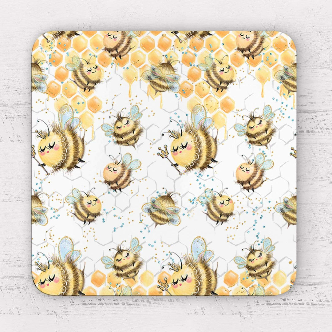 Buzzy Bees On Honey Coaster & Placemat Set