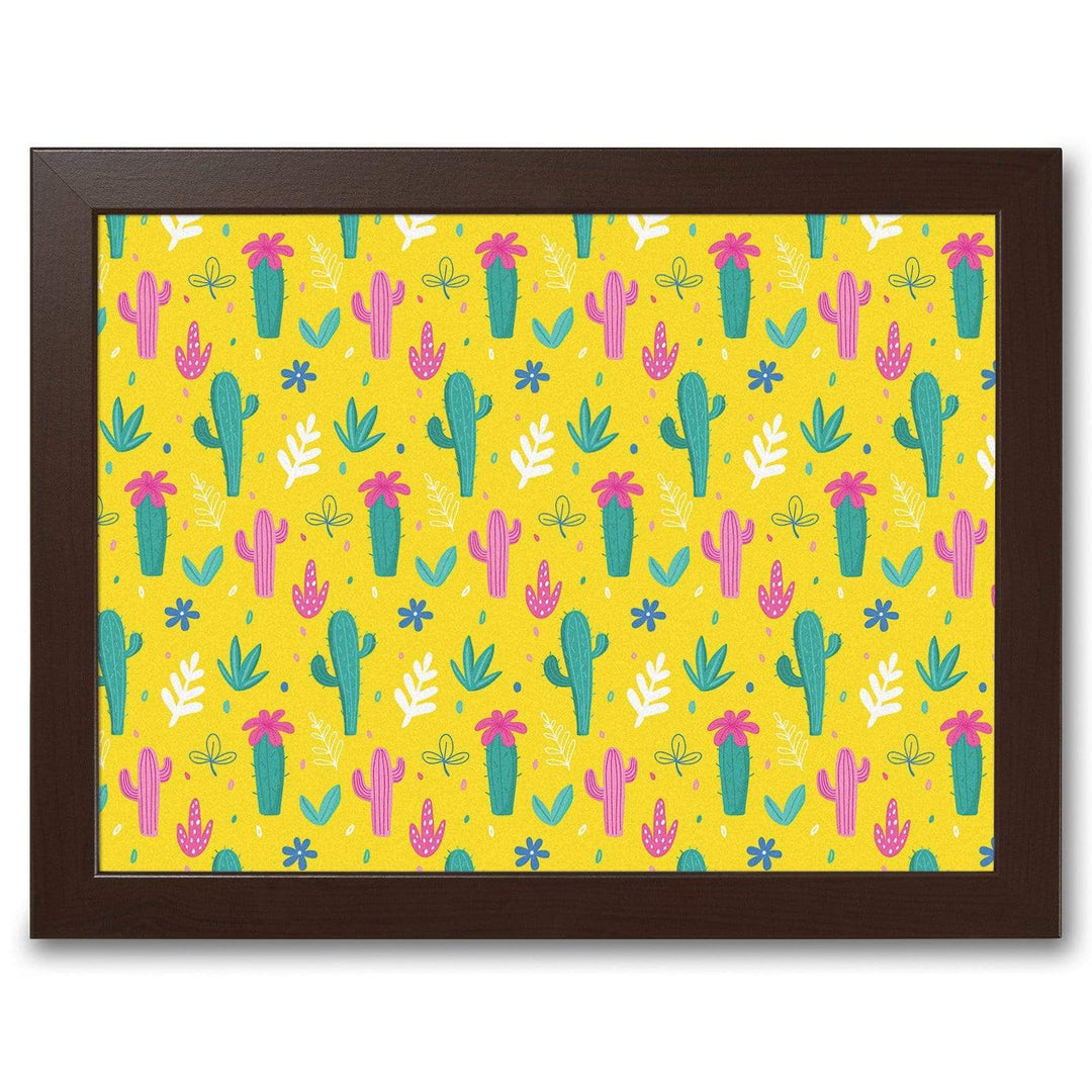 Cactus Pattern -  Lap Tray With Cushion