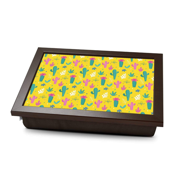 Cactus Pattern -  Lap Tray With Cushion