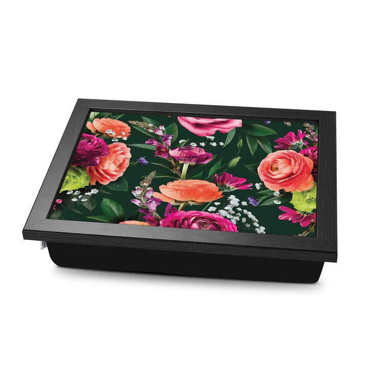 Colourful Roses -  Lap Tray With Cushion