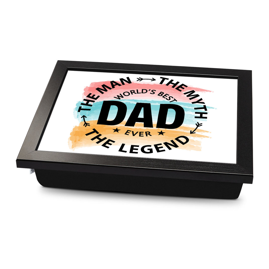 Man Myth Legend Wooden Lap Tray - Gift For Dad – Lap Trays With Cushion