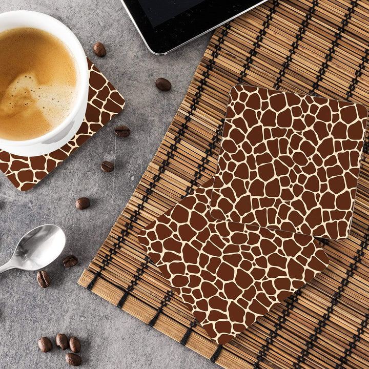 Giraffe Pattern Coaster & Placemat Set