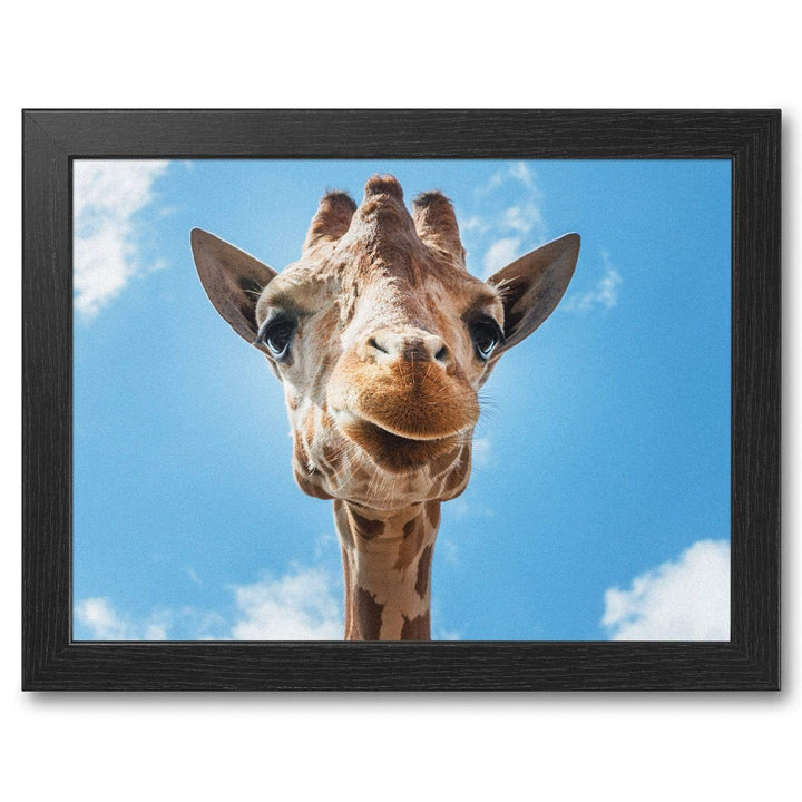 Giraffe Up Close -  Lap Tray With Cushion