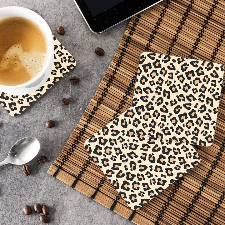 Leopard Spots Pattern Coaster & Placemat Set