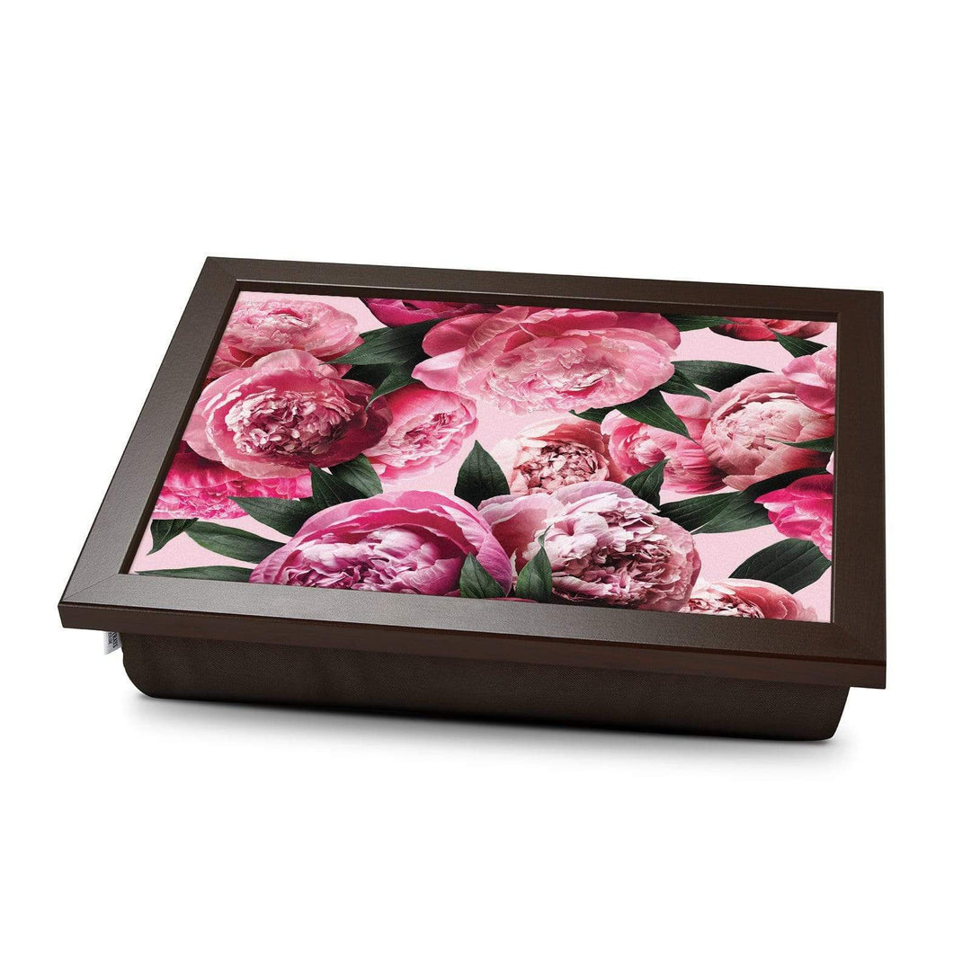 Peony Flowers -  Lap Tray With Cushion