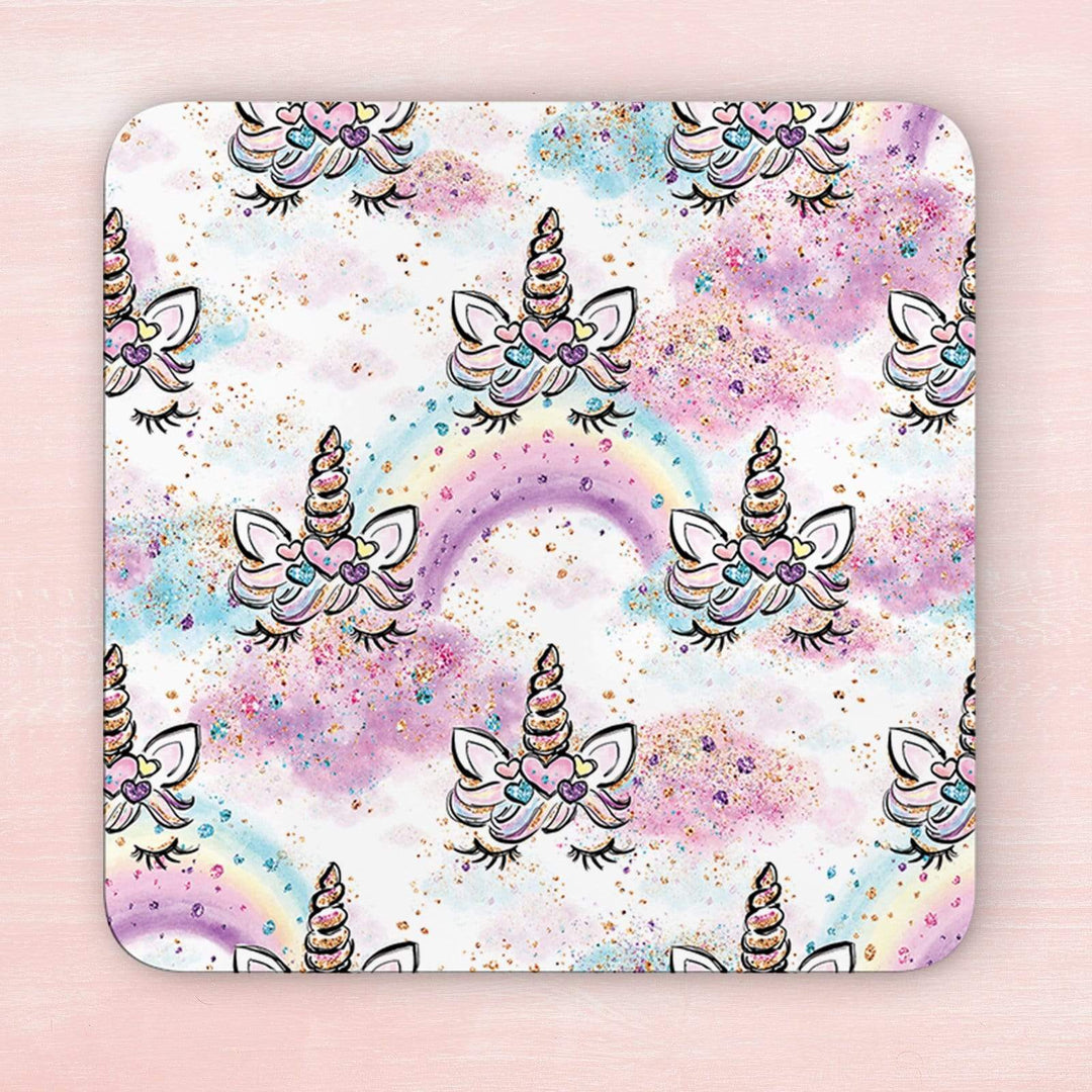 Unicorn Clouds Coaster & Placemat Set